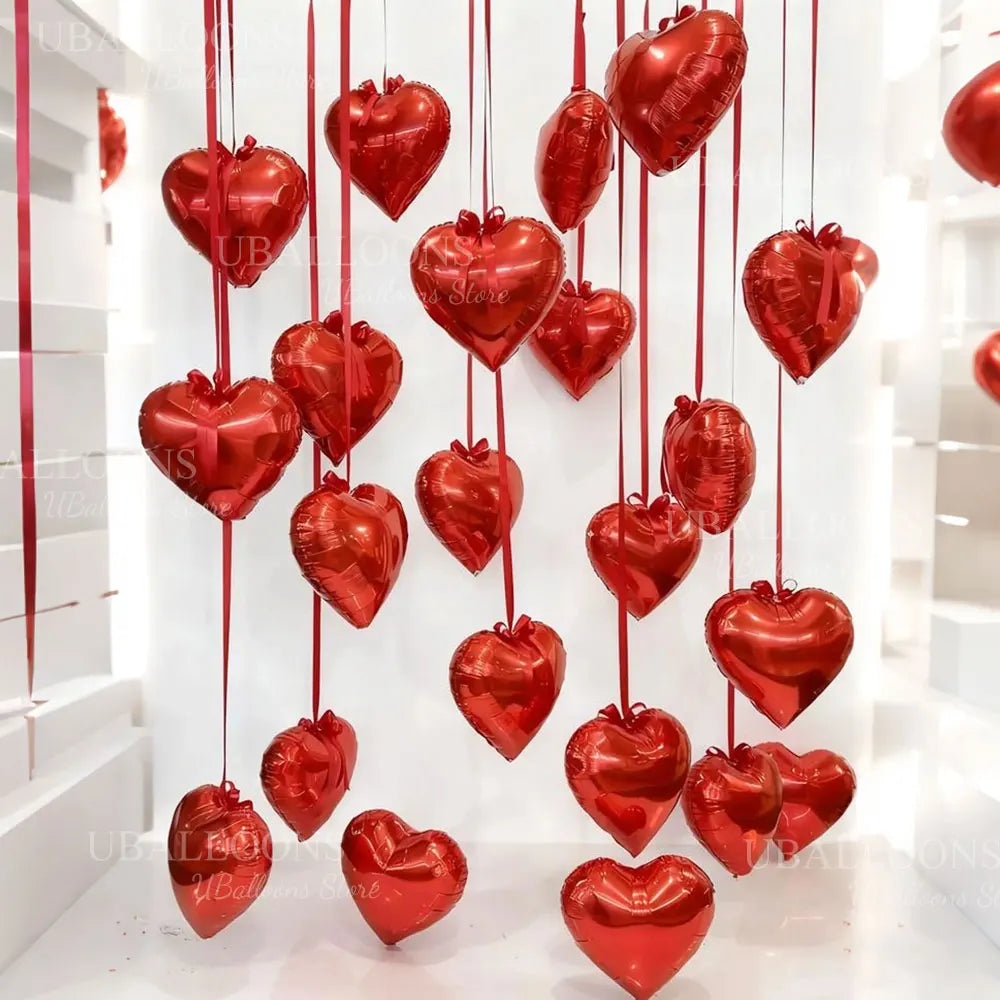 Hanging Heart Balloons for Wedding Engagement Birthday Valentines Day Decor